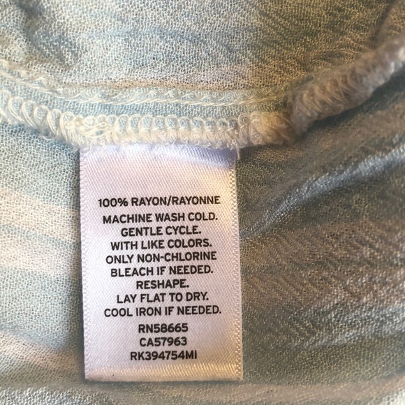 Abound Stripped Tie-Front Long Sleeve Button Down Shirt, Size M - Picture 7 of 10